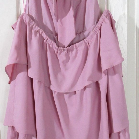 NWT Fashion Nova Dreamy Days Chiffon Romper Halter, Lined, Size Medium - Picture 5 of 5